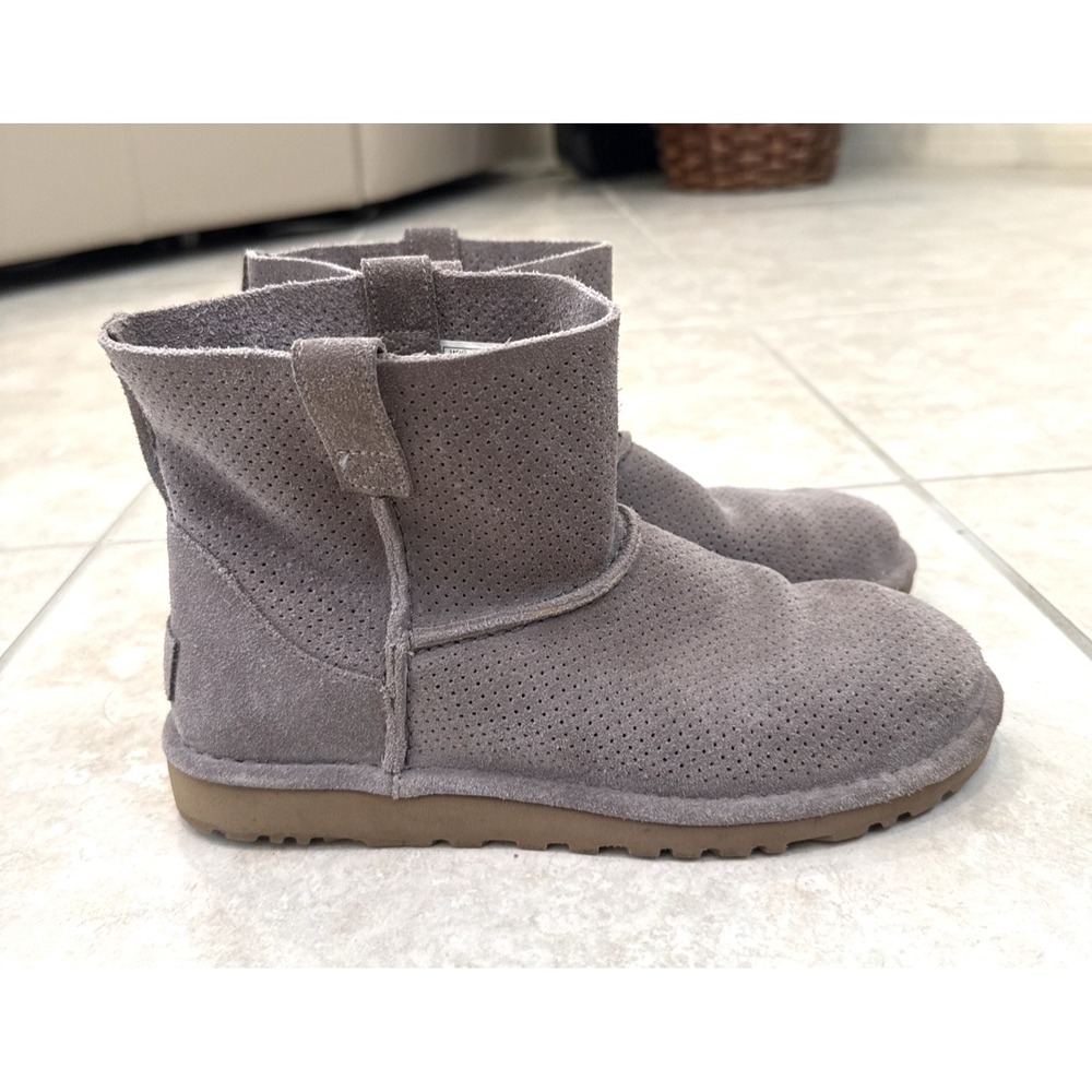 UGG Women's Classic Unlined‎ Mini Perf Boots 1016852 Size 7 Gray Comfort Outdoor